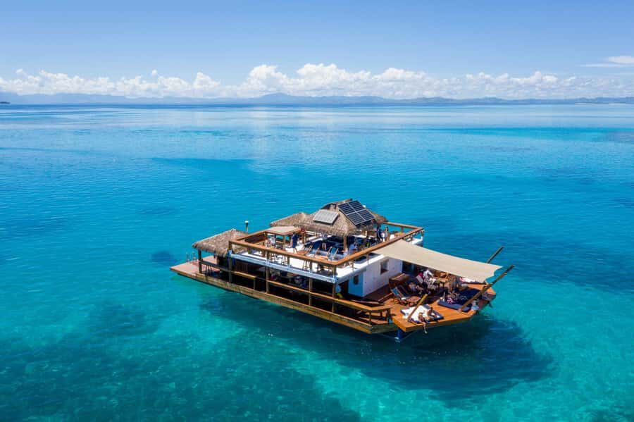 Fiji: Cloud 9 Floating Bar and Pizzeria Day Trip - The Boat Ride: Music, Crew, and Your First Taste of the Vibe