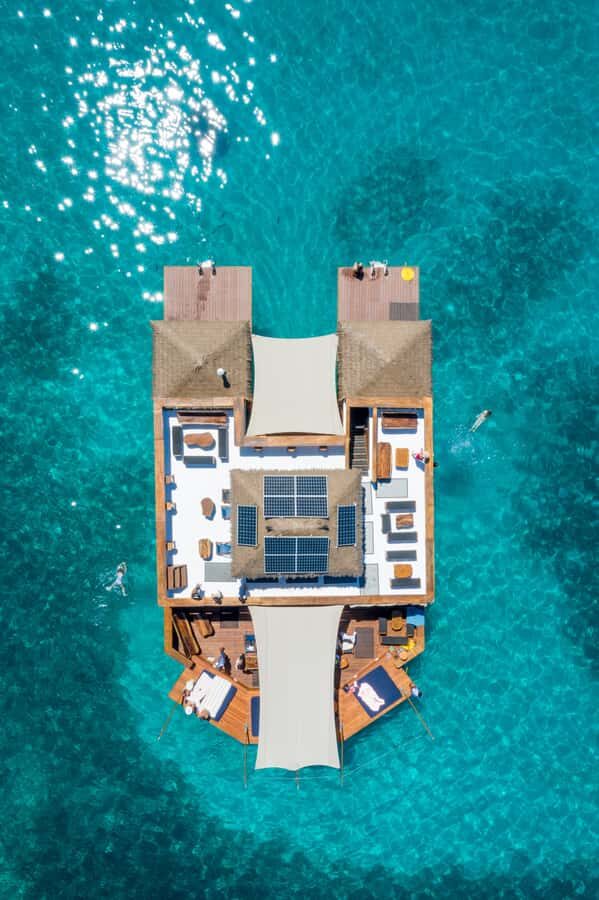 Fiji: Cloud 9 Floating Bar and Pizzeria Day Trip - On Board Cloud 9: Two Levels, Sunbeds, and Easy Water Time