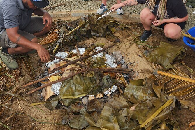 Vavavi - Fijian Cooking & Cultural Experience - The dishes: palusami, eggplant tavu, and at least four homemade favorites